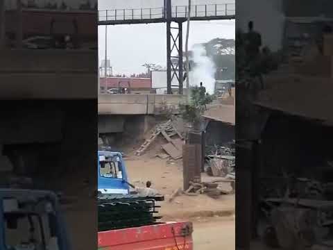 heavy gas pipeline leakage in Arepo along Lagos-Ibadan Expressway