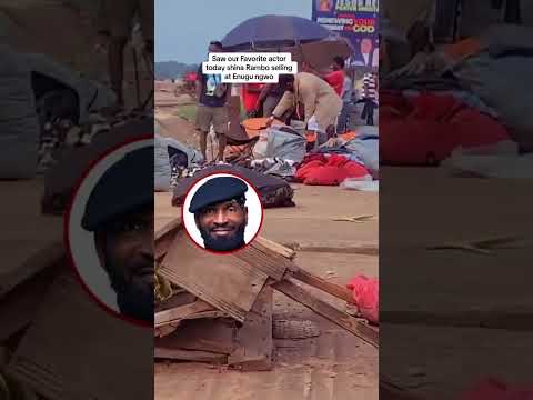 Nollywood actor, Sylvester Madu spotted selling his goods at a market in Enugu