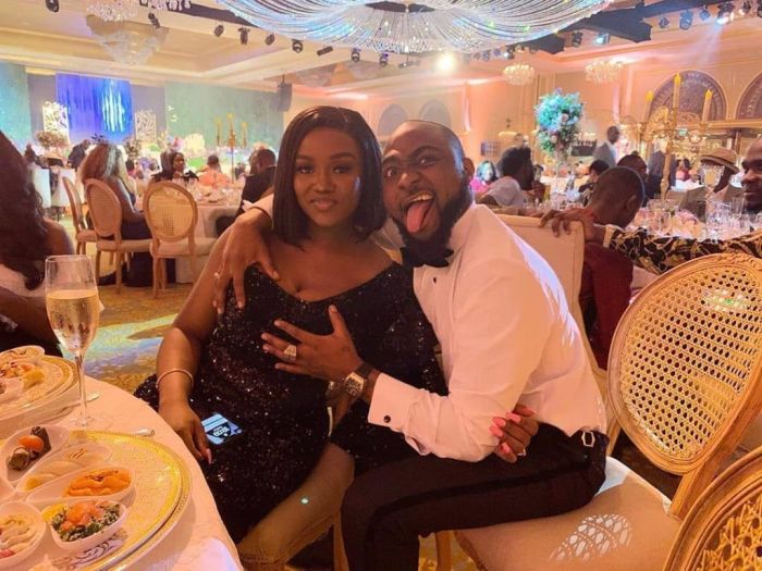Davido Pictured Grabbing Chioma's Boobs At His Brother's Wedding