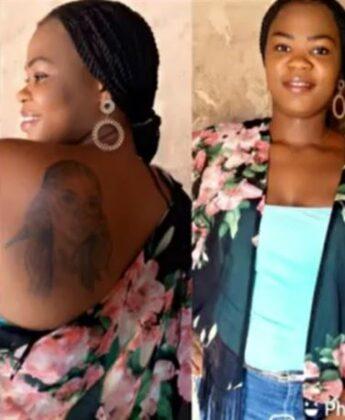 “My father has disowned me” – Lady with Bobrisky’s tattoo laments (Video)