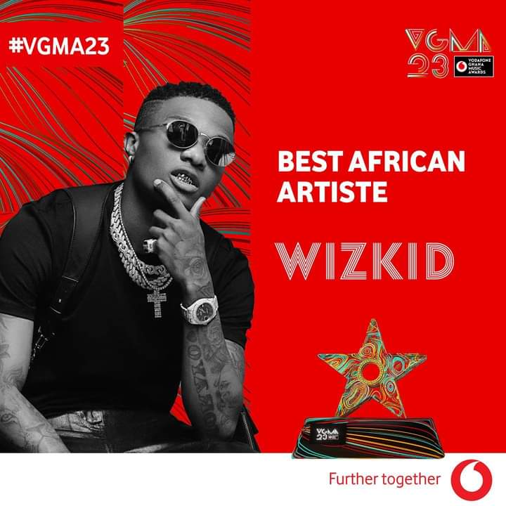 Wizkid Wins ‘African Artiste Of The Year’ At Ghana Music Awards