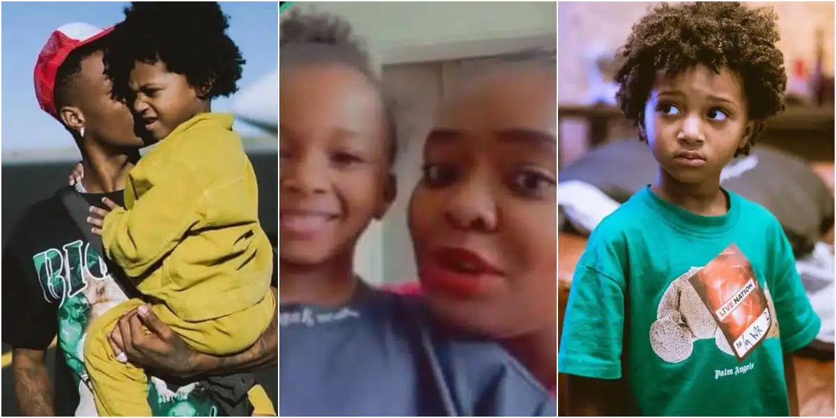 “I don’t eat that” – Wizkid’s son, Zion rejects Nigerian food