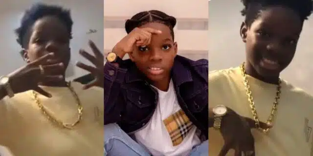 “Swagger lomo” – Wizkid’s first son, Boluwatife, shows off multi-million naira gold ring, necklace, and wristwatch