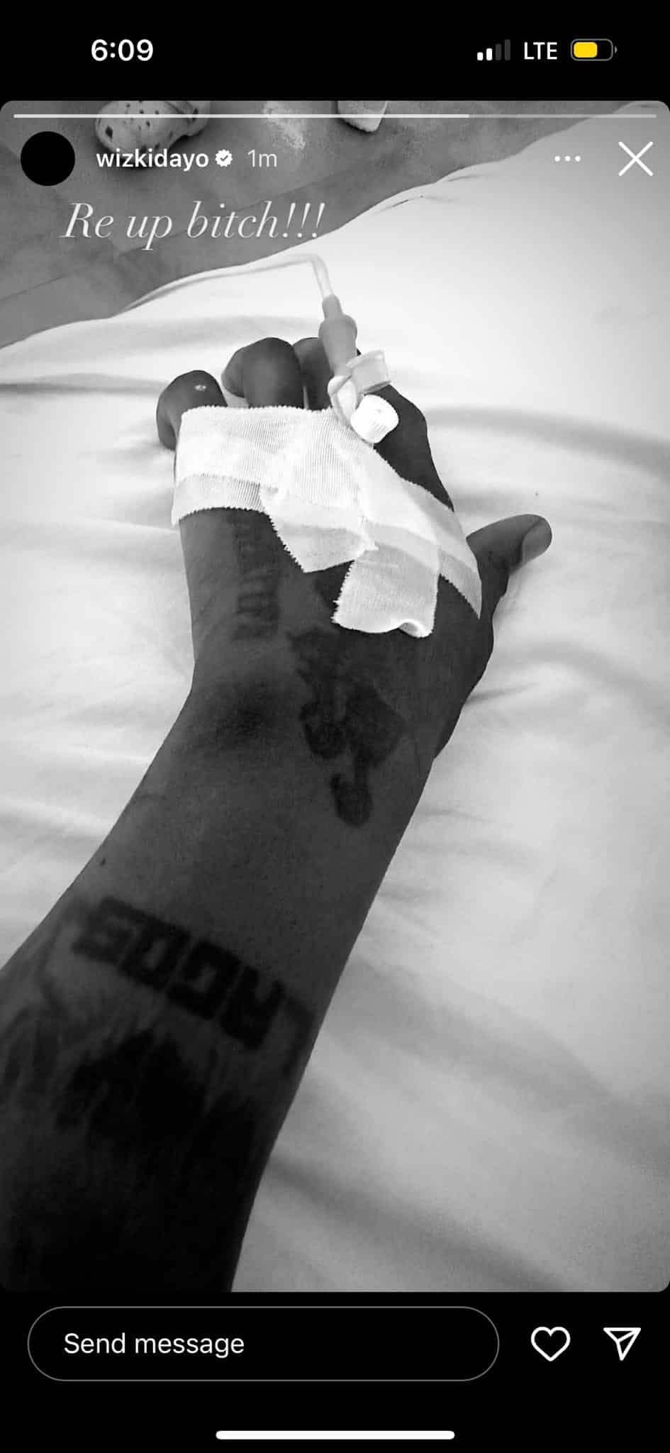Nigerian singer, Wizkid hospitalized