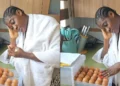 “The fowl wey lay this egg na abroad dem bring am from” — Mercy Johnson laments hike in exchange rate