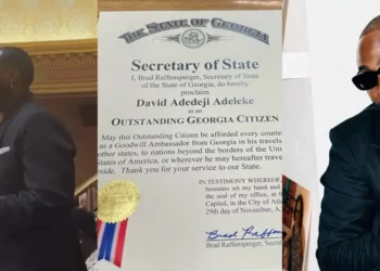 Davido receives remarkable ovation from members of Georgia General Assembly as he receives certification as an ‘Outstanding Georgia Citizen’