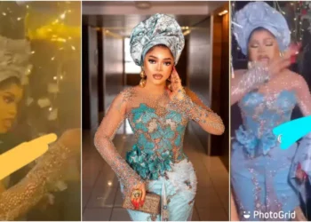“I am very shameless” – Bobrisky fights dirty at Mercy Aigbe’s movie premiere