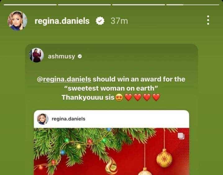 Regina Daniels reacts to Ashmusy’s public comment about her