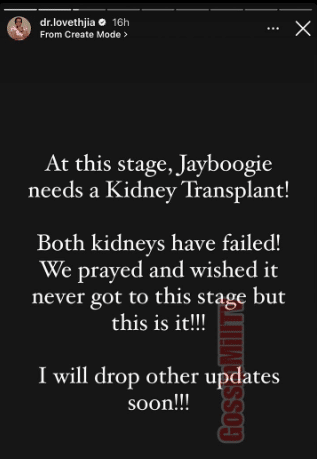“Two of his kidneys have failed, he needs transplant” – Jay Boogie’s friend cries out as his condition worsens