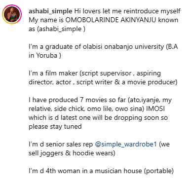 “I’m the fourth woman in a musician’s house” – Ashabi Simple lists out her achievements