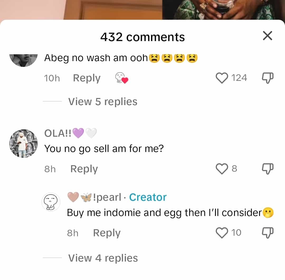 “Yes, OBO gave me his shirt” – Beautiful lady considers selling Davido’s shirt for a plate of Indomie and egg
